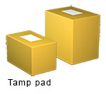 Příklad aplikace etiket aplikátorem Typu 4126C na polepovaném předmětu.