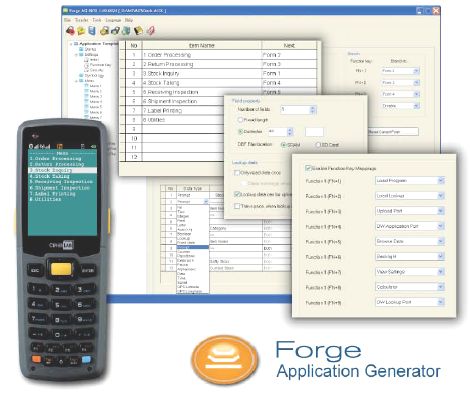 CipherLab FORGE Application Generátor - Generátor uživatelských aplikací pracujícím pod OS Windows.